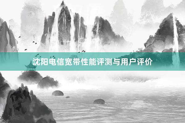 沈阳电信宽带性能评测与用户评价